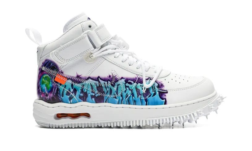 Nike Lifestyle Air Force 1 Mid 'Off-White - Graffiti White'